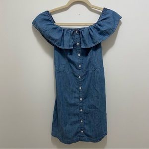 Hollister Off the Shoulder Denim Dress